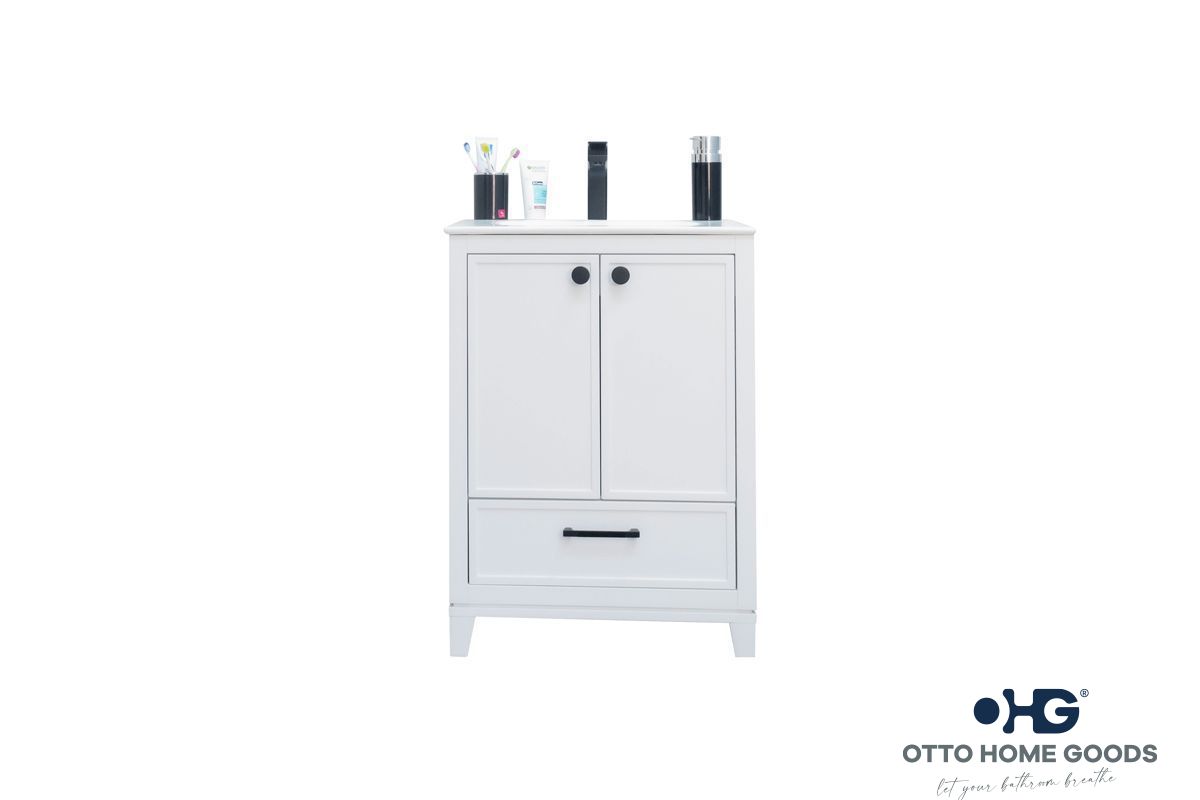 Frame Bathroom Cabinet - White 24" - 4