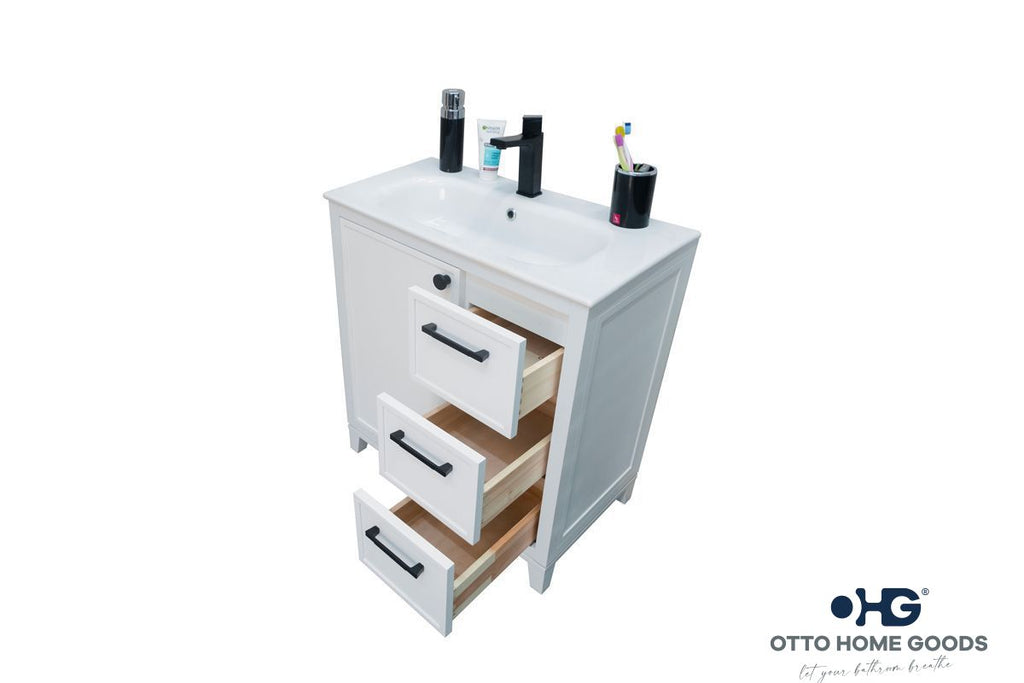 Frame Bathroom Cabinet - White 30" - 2