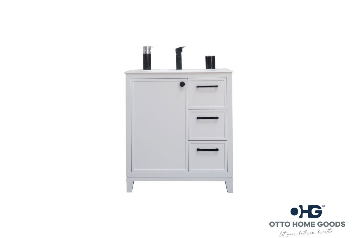 Frame Bathroom Cabinet - White 30" - 4