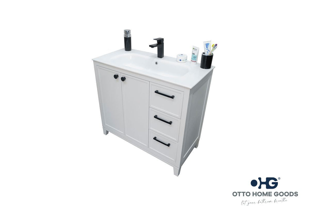 Frame Bathroom Cabinet - White 36" - 3