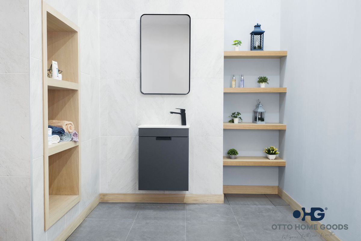 Luca Bathroom Cabinet - Pepper 20"