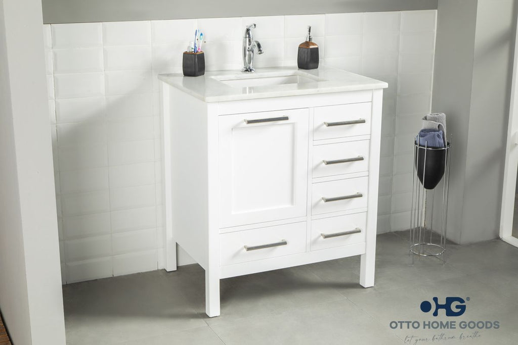 Ashley Bathroom Cabinet - White 30" - 2
