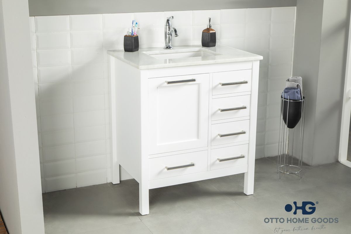 Ashley Bathroom Cabinet - White 30" - 2