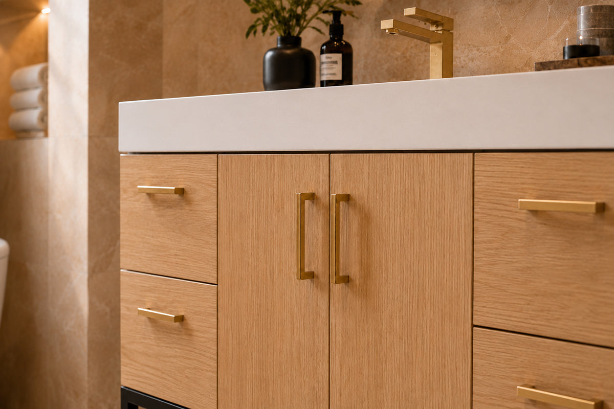 Solana Bathroom Cabinet - Natural Oak 48" - 6
