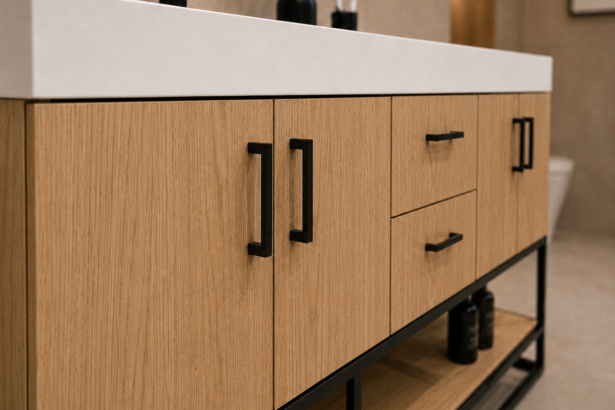 Solana Bathroom Cabinet - Natural Oak 60" - 5
