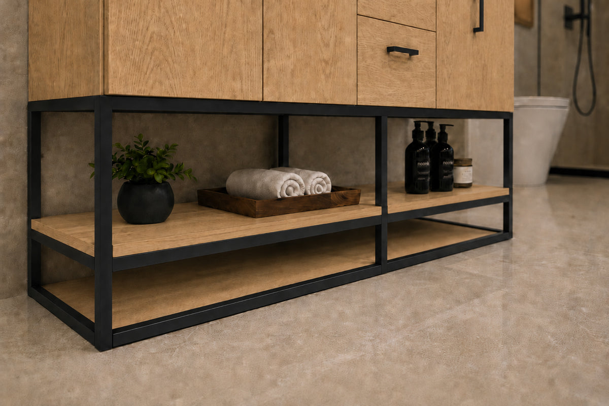 Solana Bathroom Cabinet - Natural Oak 60" - 6