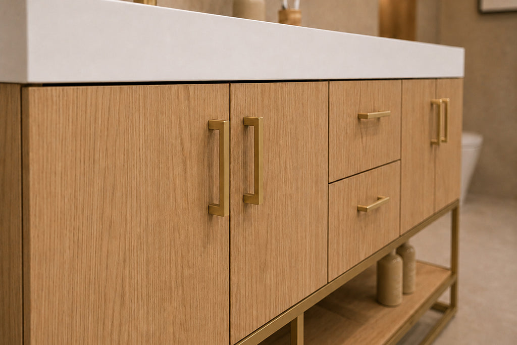 Solana Bathroom Cabinet - Natural Oak 60" - 7