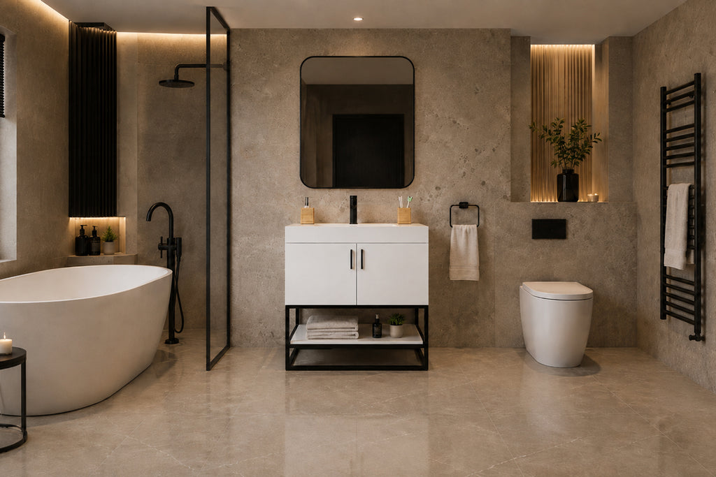 Solana Bathroom Cabinet - White 30"