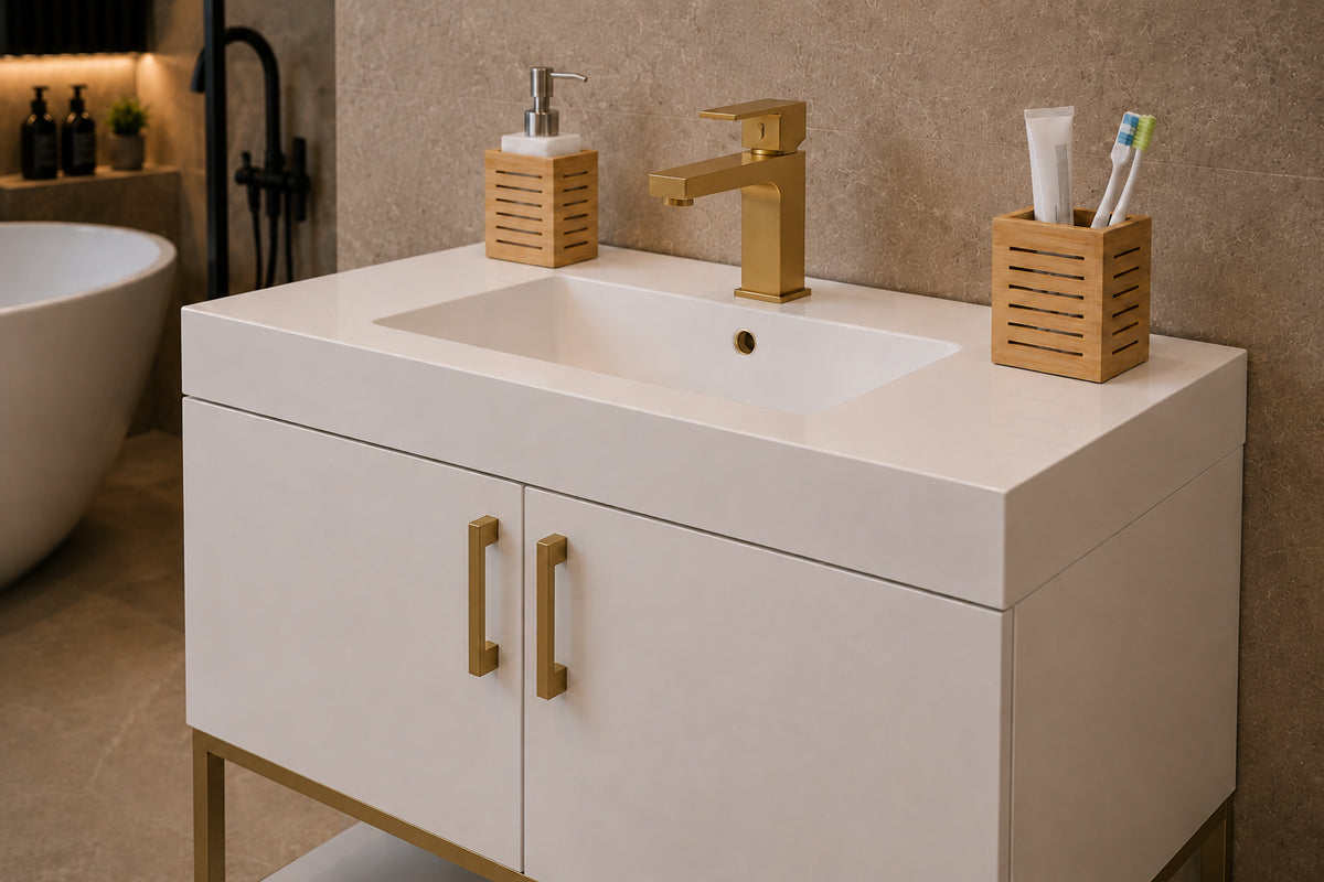 Solana Bathroom Cabinet - White 30" - 6