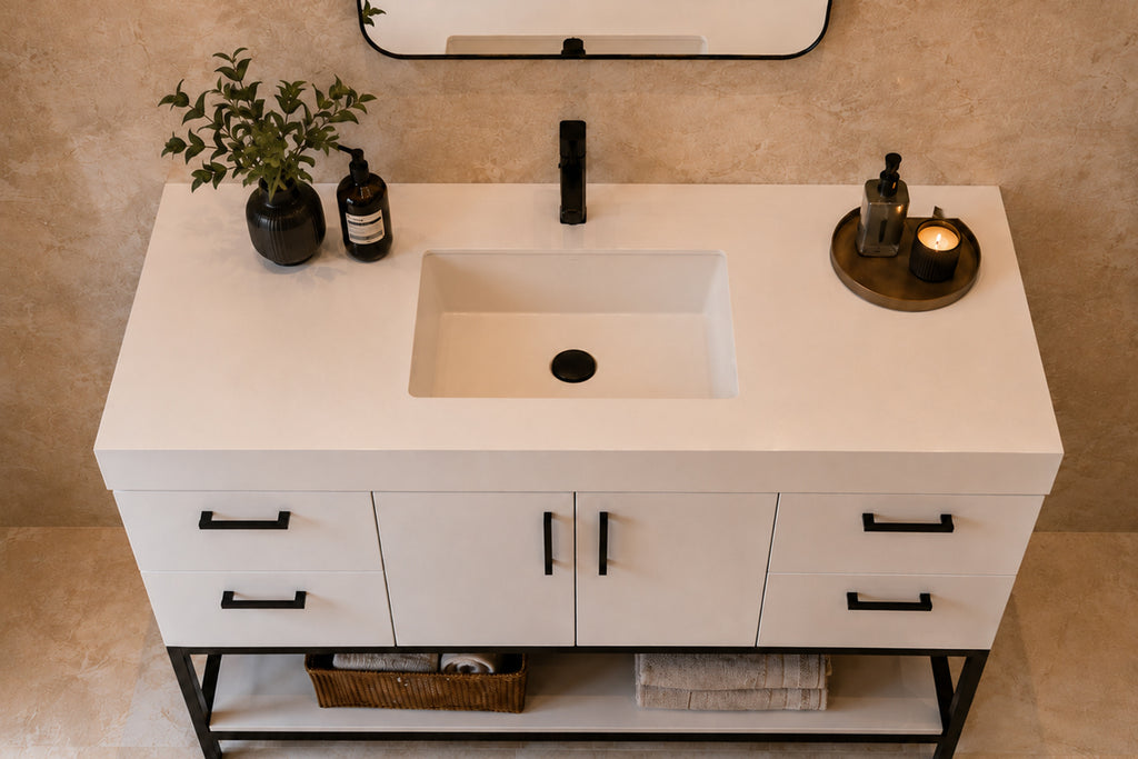 Solana Bathroom Cabinet - White 48" - 4
