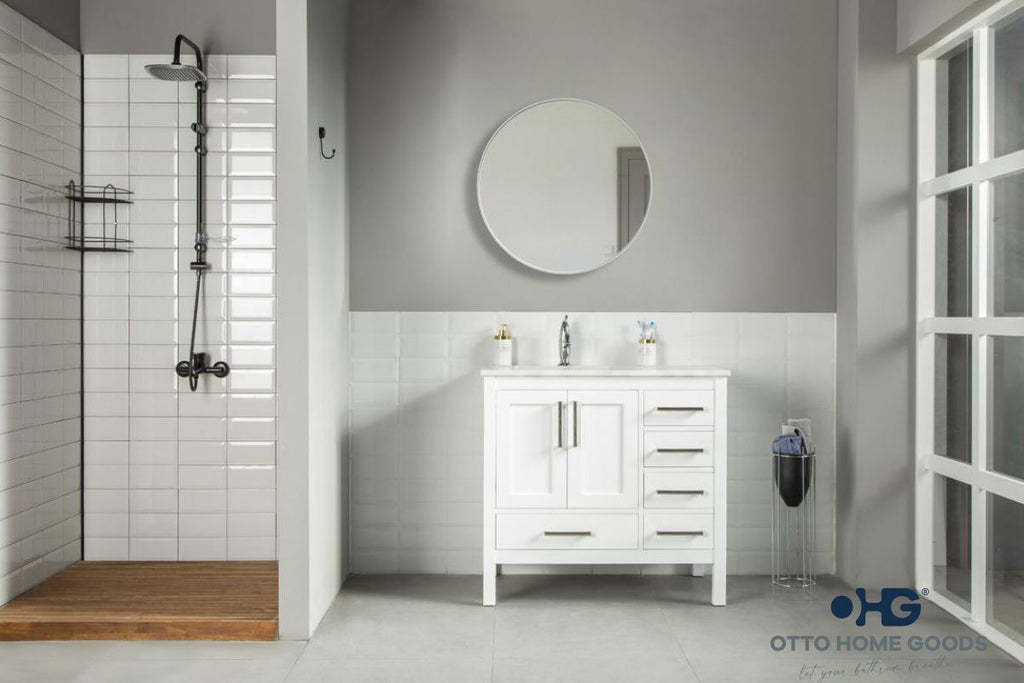 Ashley Bathroom Cabinet - White 36"