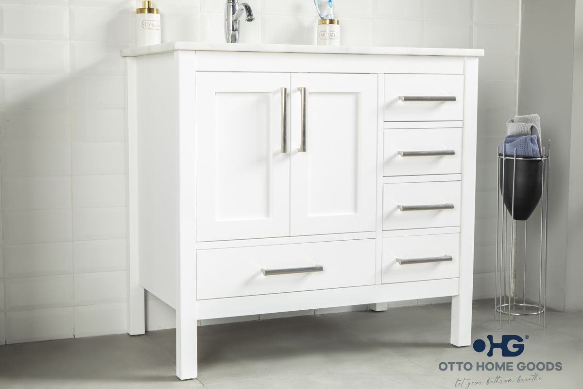 Ashley Bathroom Cabinet - White 36" - 2