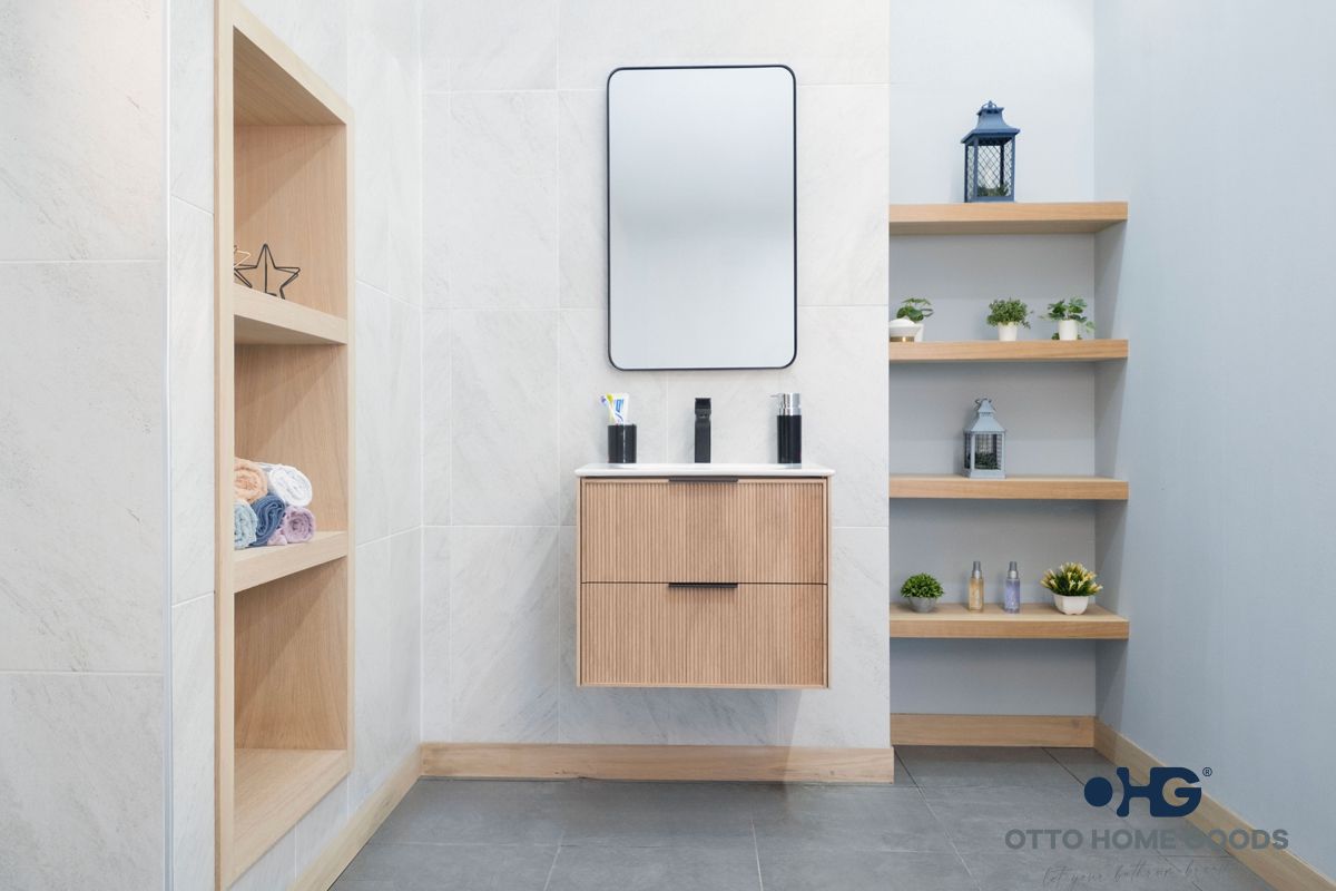 Sorrento Bathroom Cabinet - Natural Oak 24"