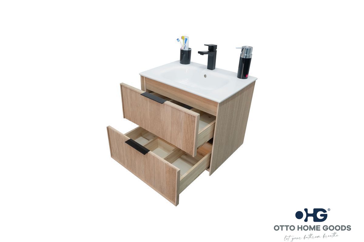 Sorrento Bathroom Cabinet - Natural Oak 24" - 3