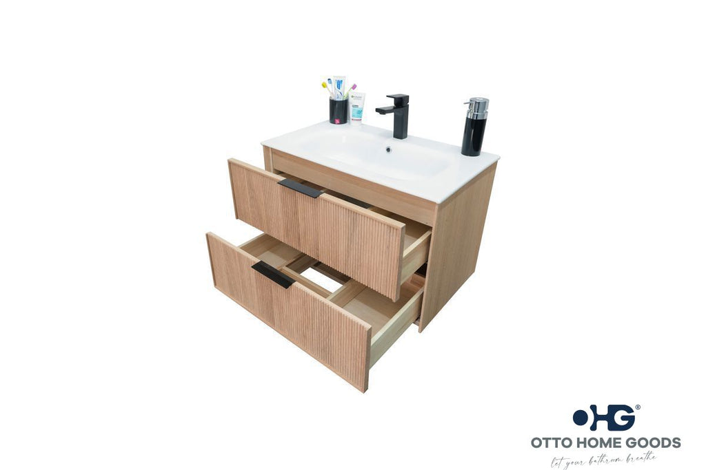 Sorrento Bathroom Cabinet - Natural Oak 30" - 3
