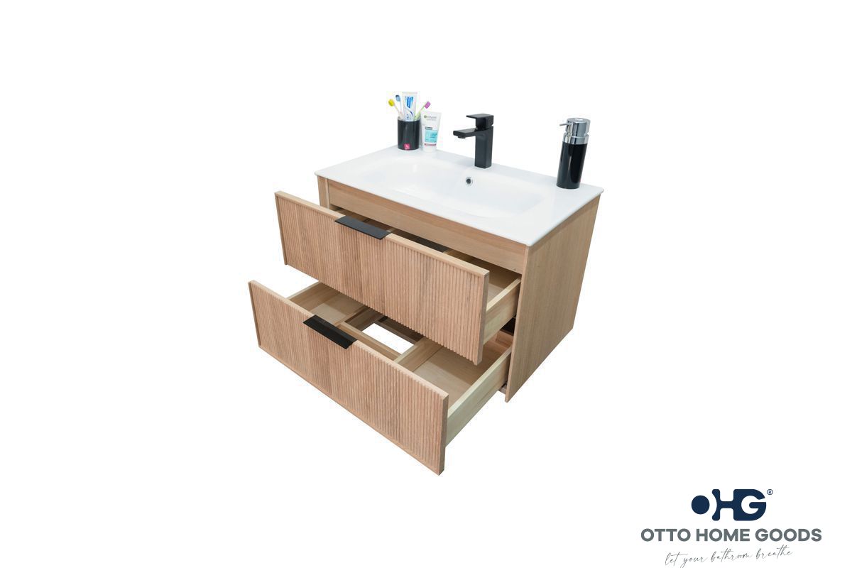 Sorrento Bathroom Cabinet - Natural Oak 30" - 3