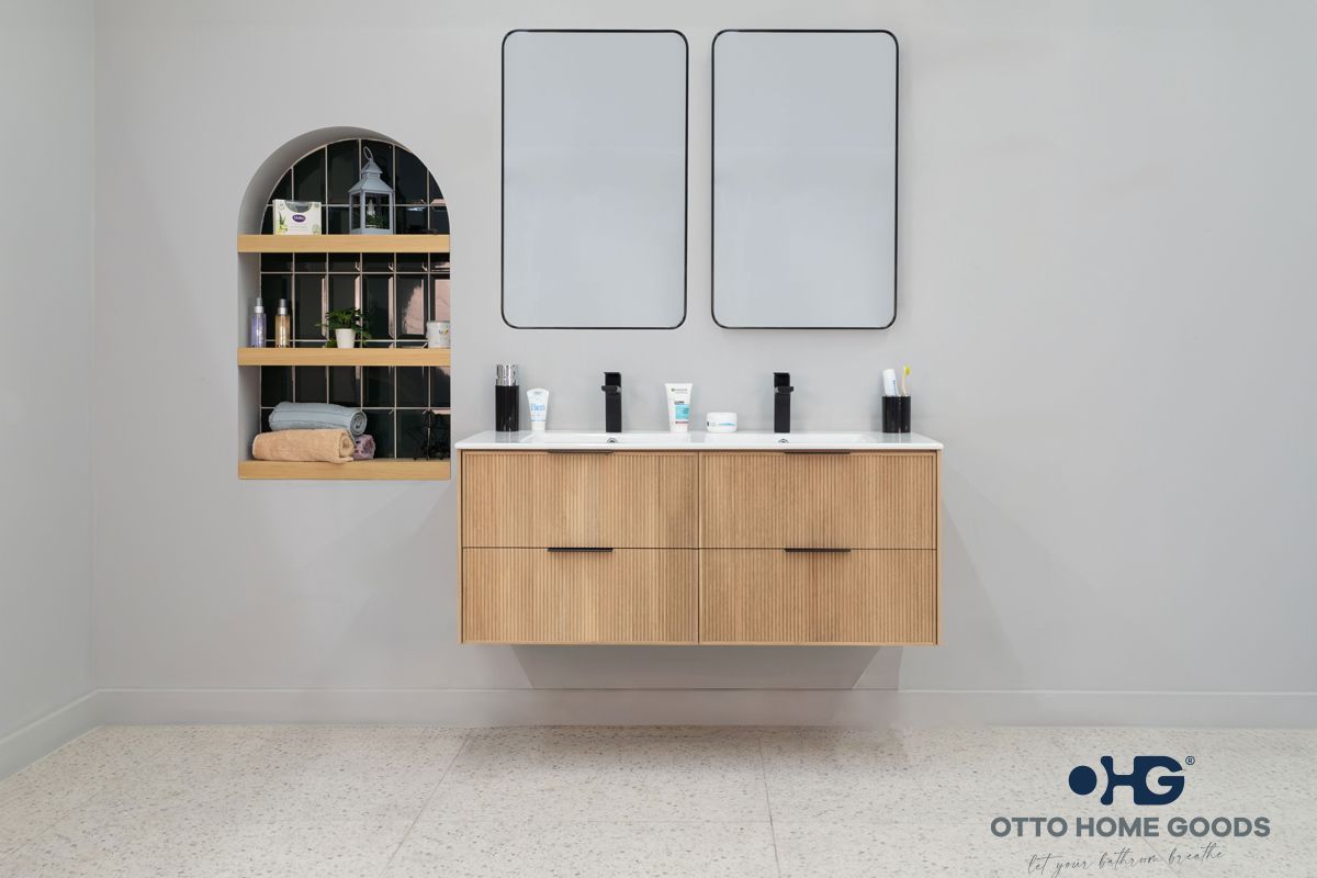 Sorrento Bathroom Cabinet - Natural Oak 48"
