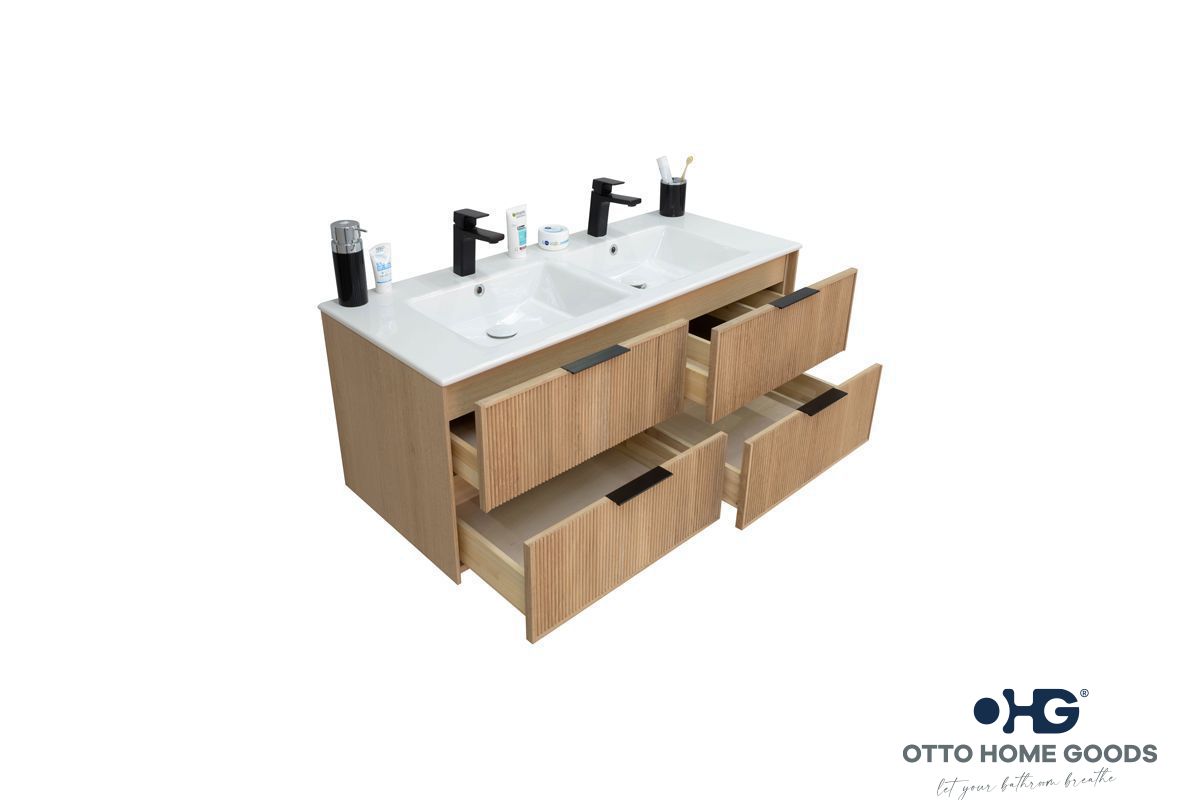Sorrento Bathroom Cabinet - Natural Oak 48" - 4
