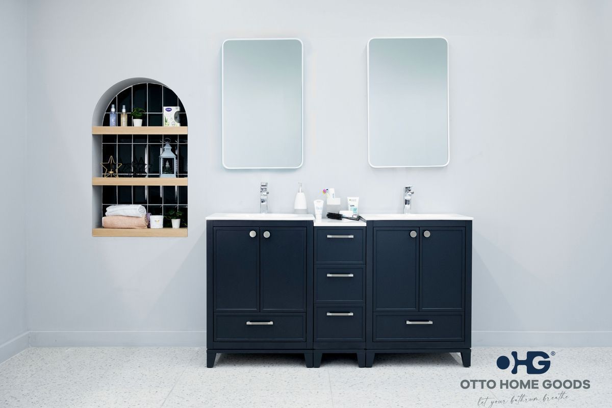 Frame Bathroom Cabinet - Dark Gray 60"
