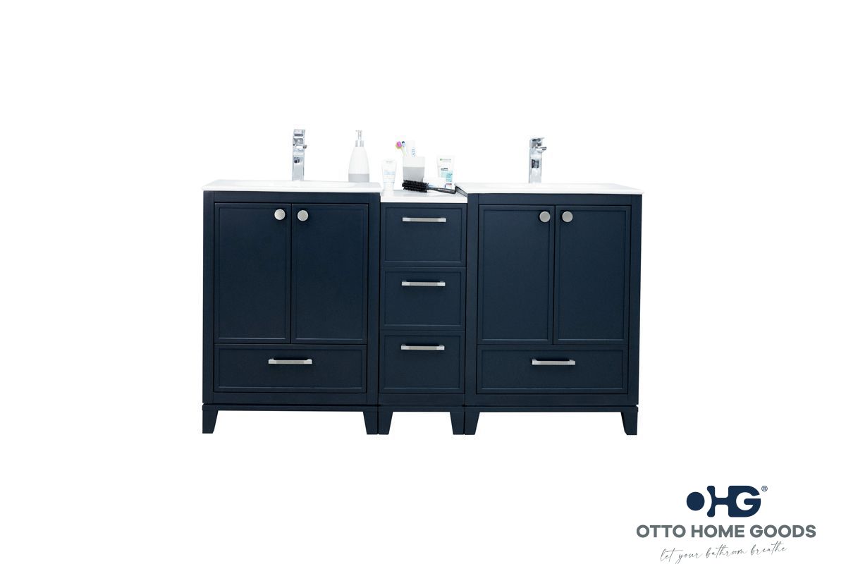 Frame Bathroom Cabinet - Dark Gray 60" - 4