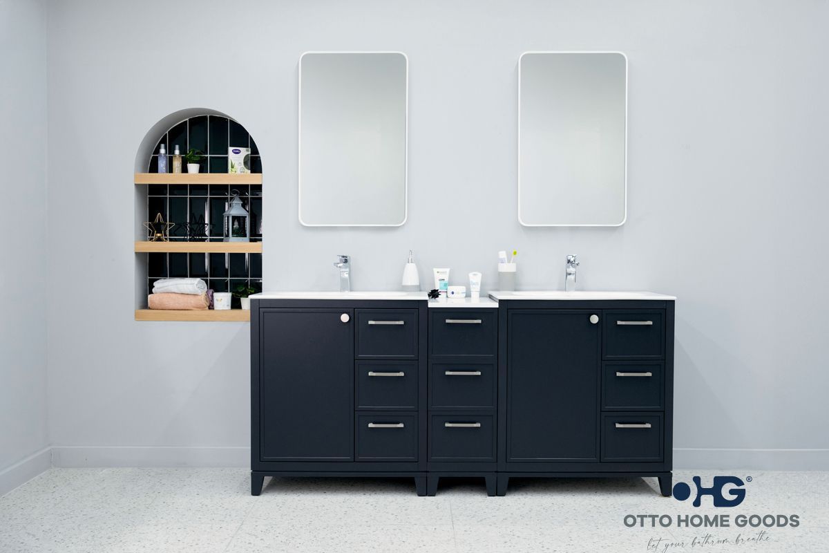 Frame Bathroom Cabinet - Dark Gray 72"