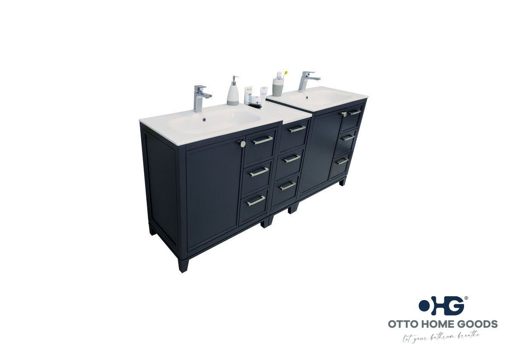 Frame Bathroom Cabinet - Dark Gray 72" - 3