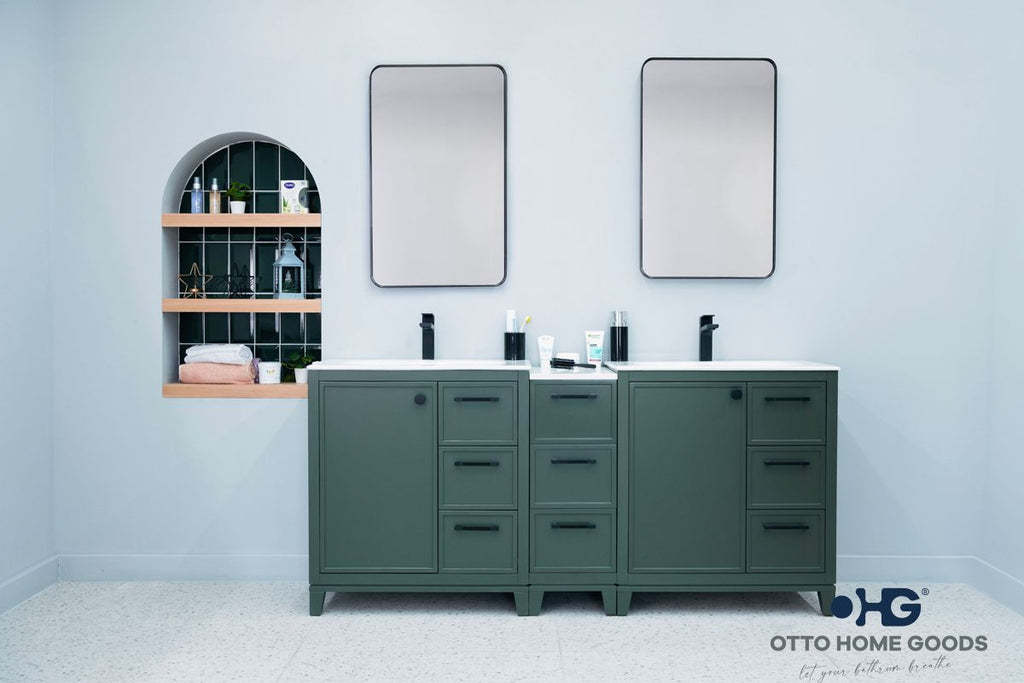 Frame Bathroom Cabinet - Pine Green 72"