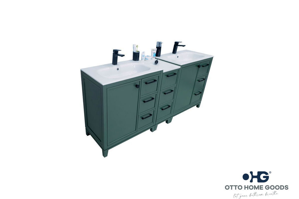 Frame Bathroom Cabinet - Pine Green 72" - 3