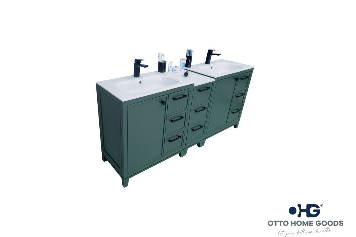 Frame Bathroom Cabinet - Pine Green 72" - 3
