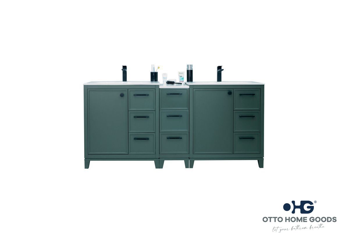 Frame Bathroom Cabinet - Pine Green 72" - 4