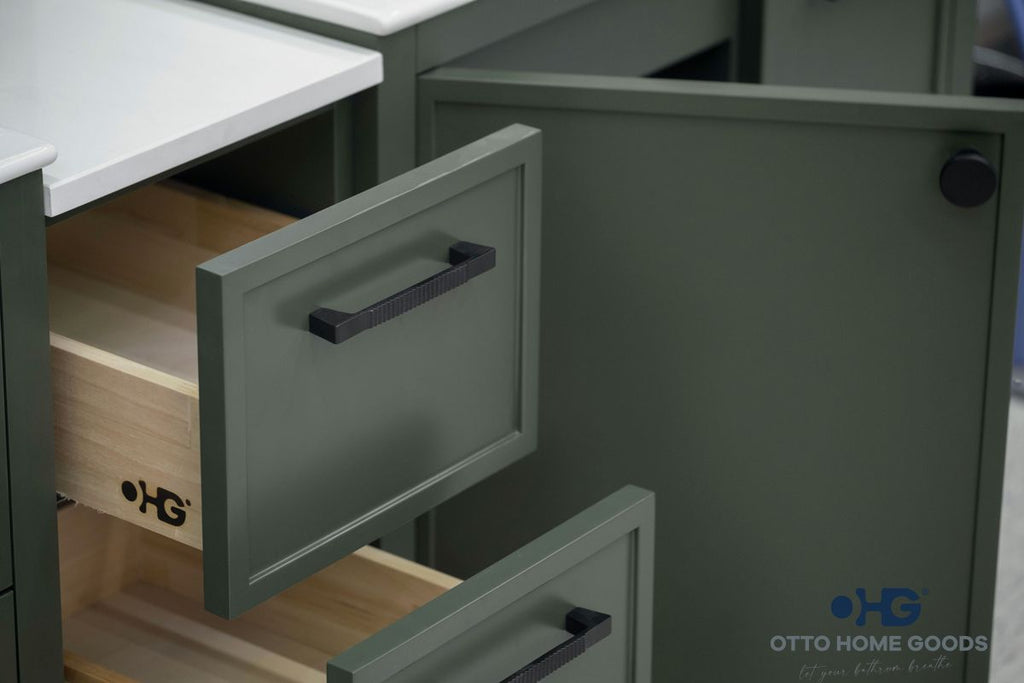 Frame Bathroom Cabinet - Pine Green 72" - 6