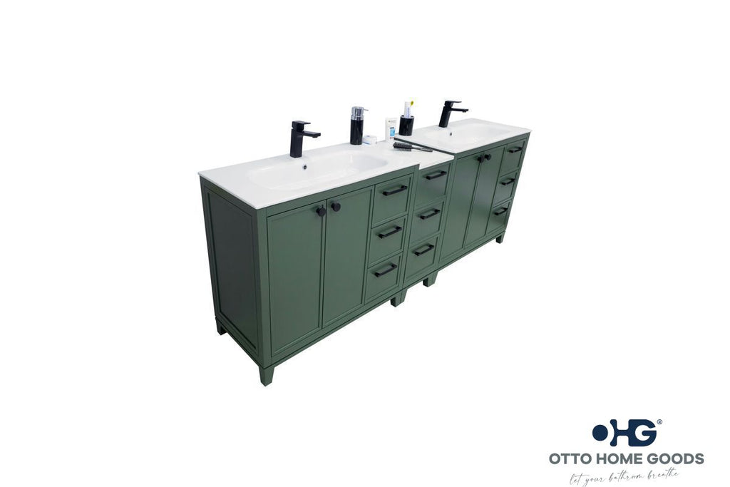 Frame Bathroom Cabinet - Pine Green 84" - 3