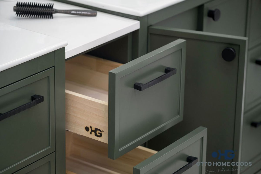 Frame Bathroom Cabinet - Pine Green 84" - 7