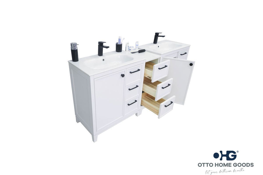 Frame Bathroom Cabinet - White 72" - 2