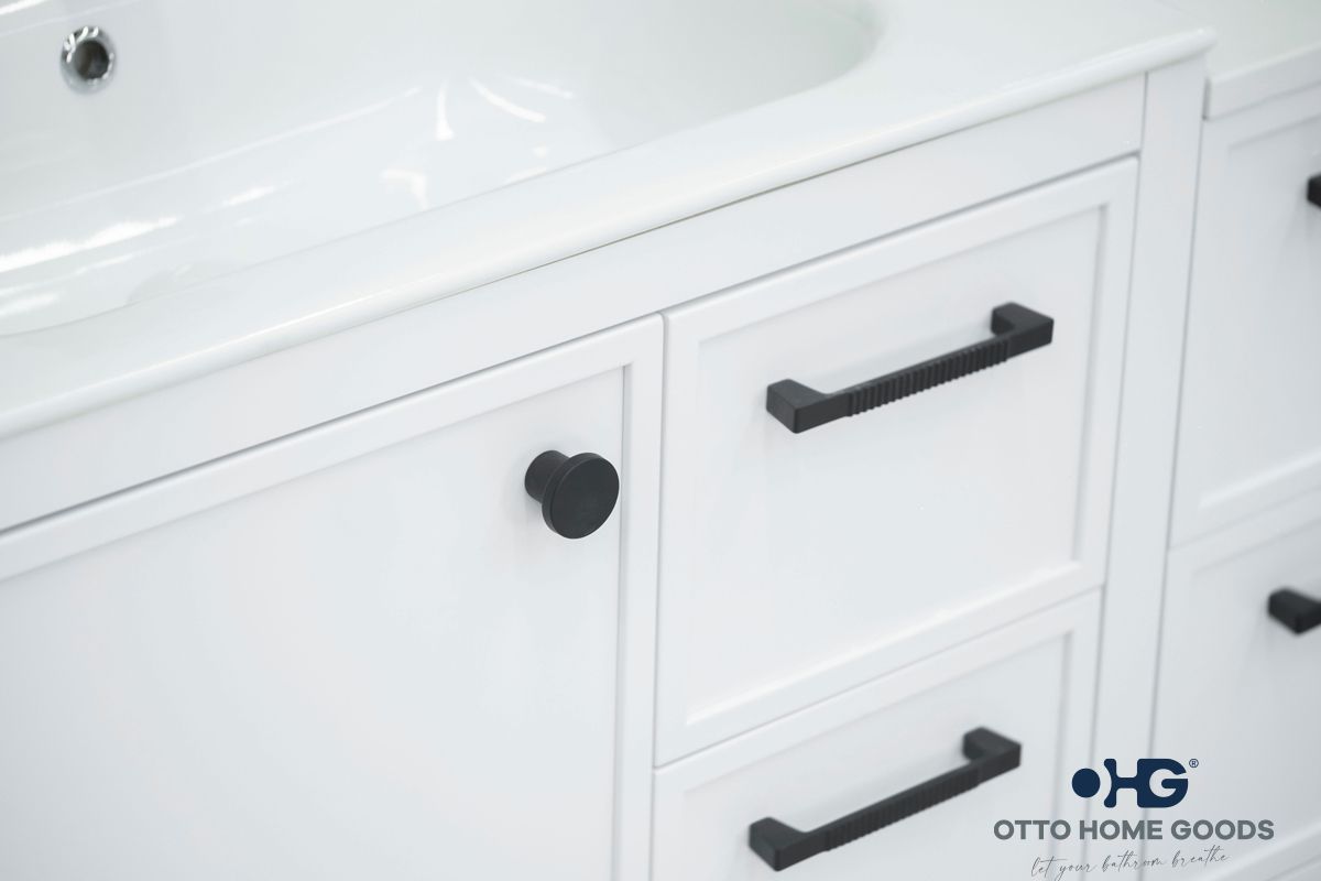 Frame Bathroom Cabinet - White 72" - 6