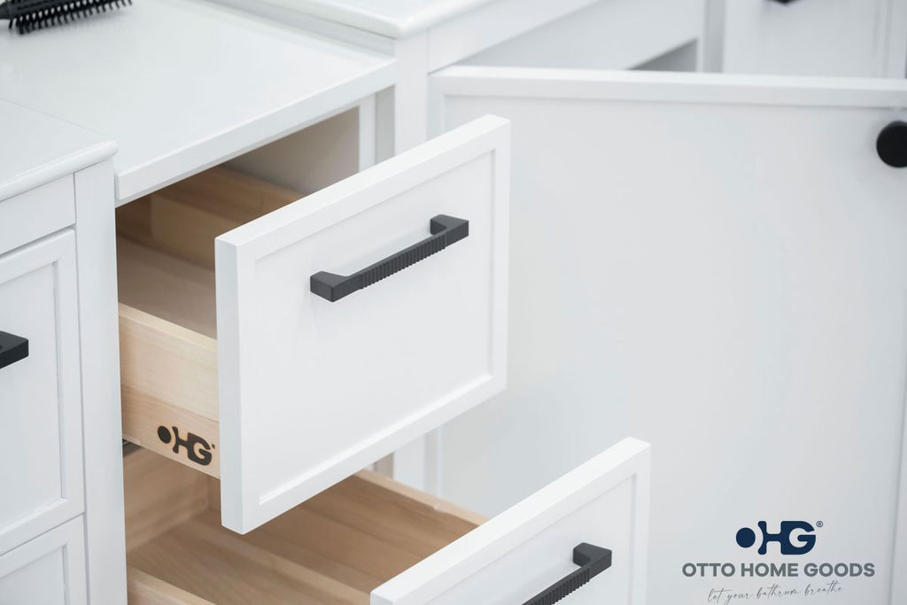 Frame Bathroom Cabinet - White 72" - 7