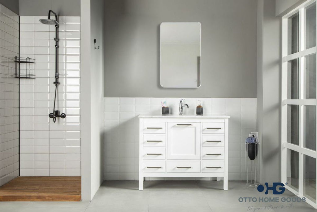 Ashley Bathroom Cabinet - White 42"