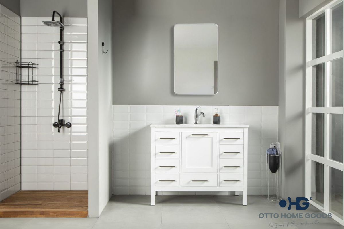 Ashley Bathroom Cabinet - White 42"