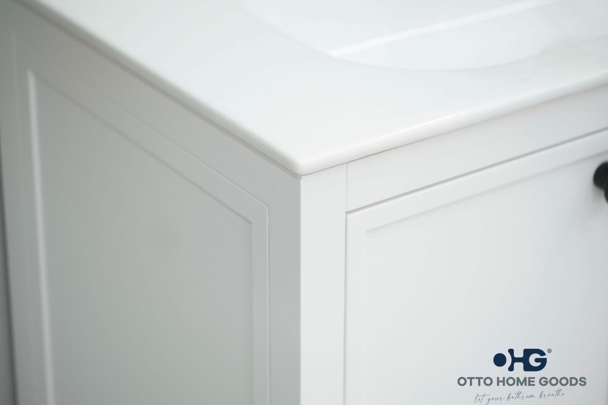 Frame Bathroom Cabinet - White 84" - 5