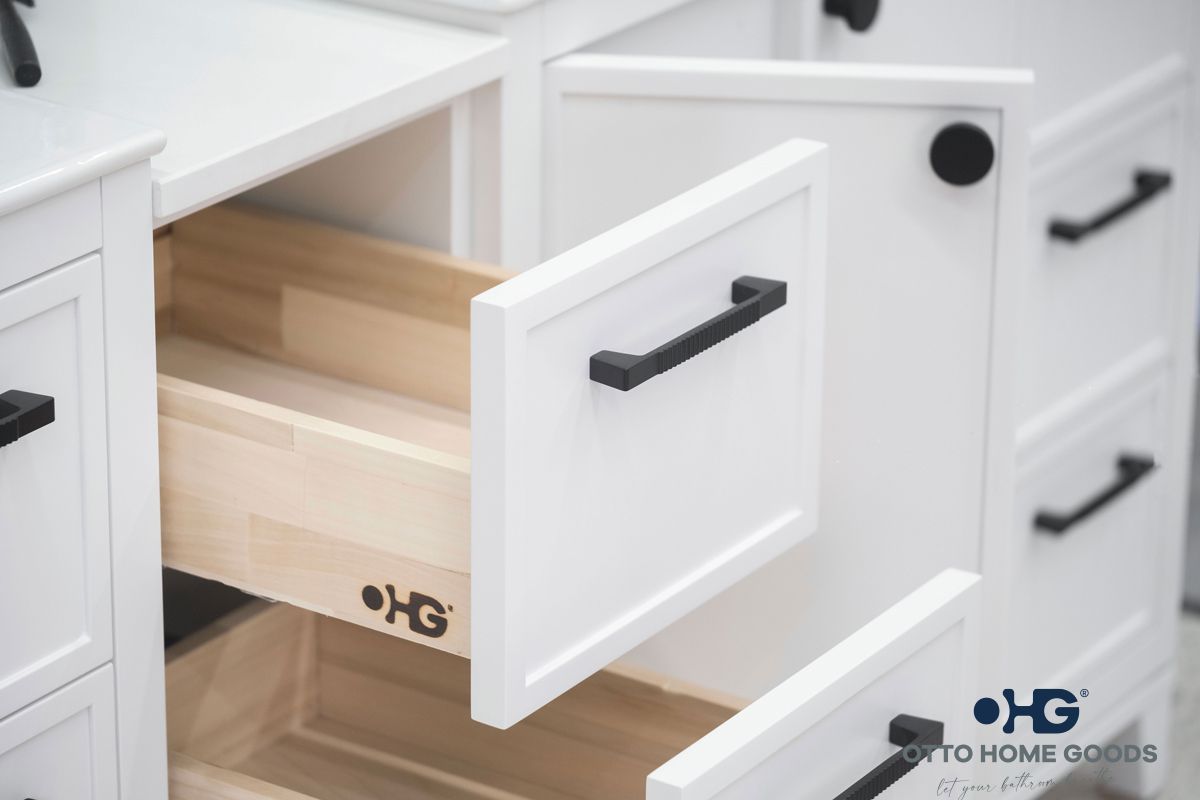 Frame Bathroom Cabinet - White 84" - 7