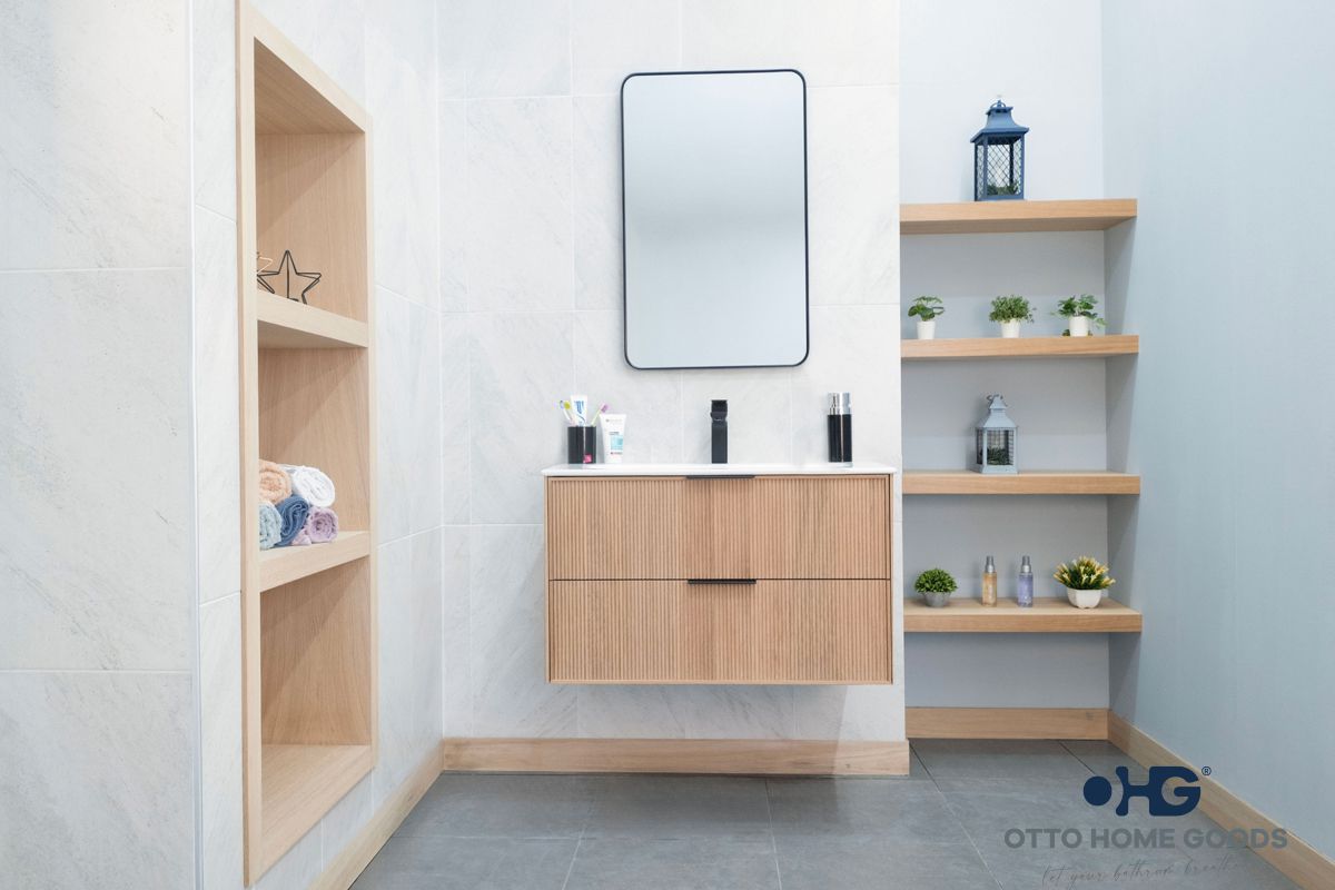 Sorrento Bathroom Cabinet - Natural Oak 36"