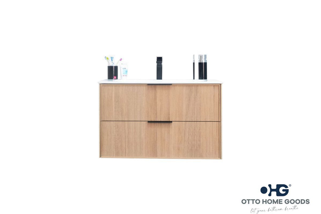 Sorrento Bathroom Cabinet - Natural Oak 36" - 2