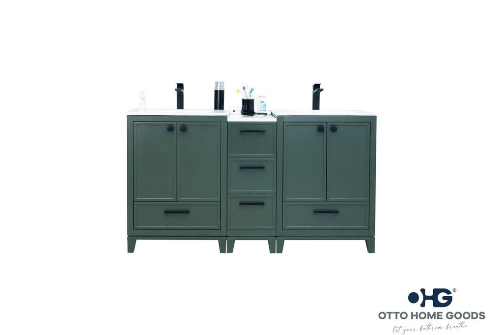 Frame Bathroom Cabinet - Pine Green 60" - 4