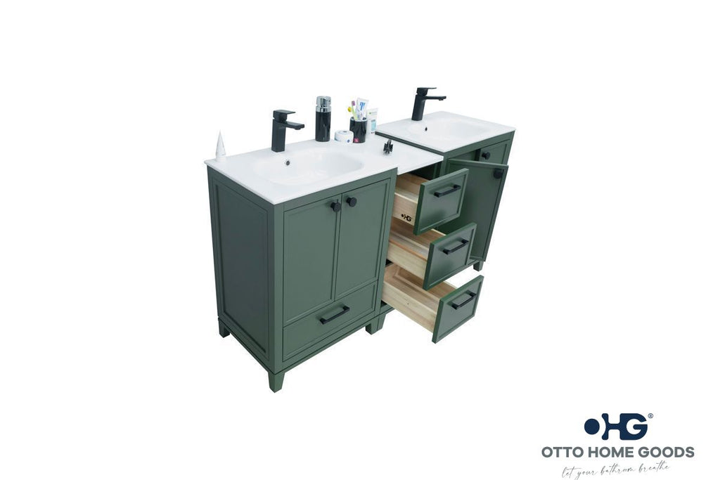 Frame Bathroom Cabinet - Pine Green 60" - 2