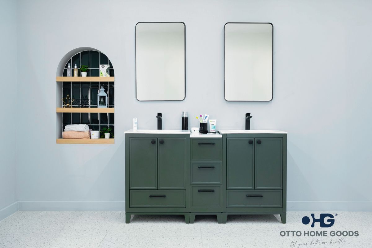 Frame Bathroom Cabinet - Pine Green 60"