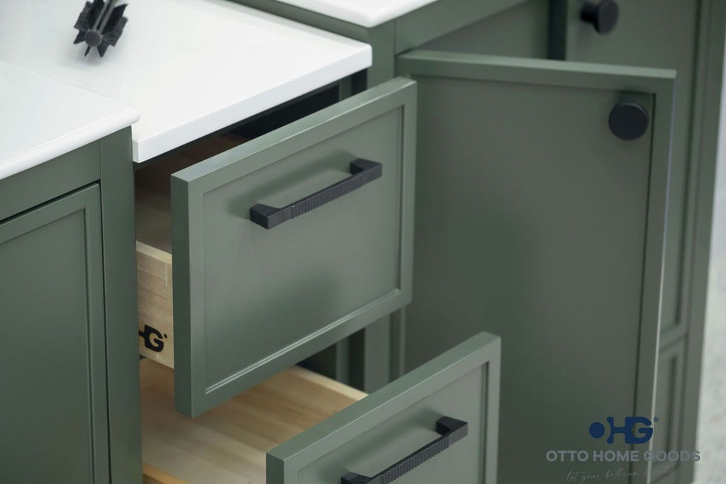 Frame Bathroom Cabinet - Pine Green 60" - 7