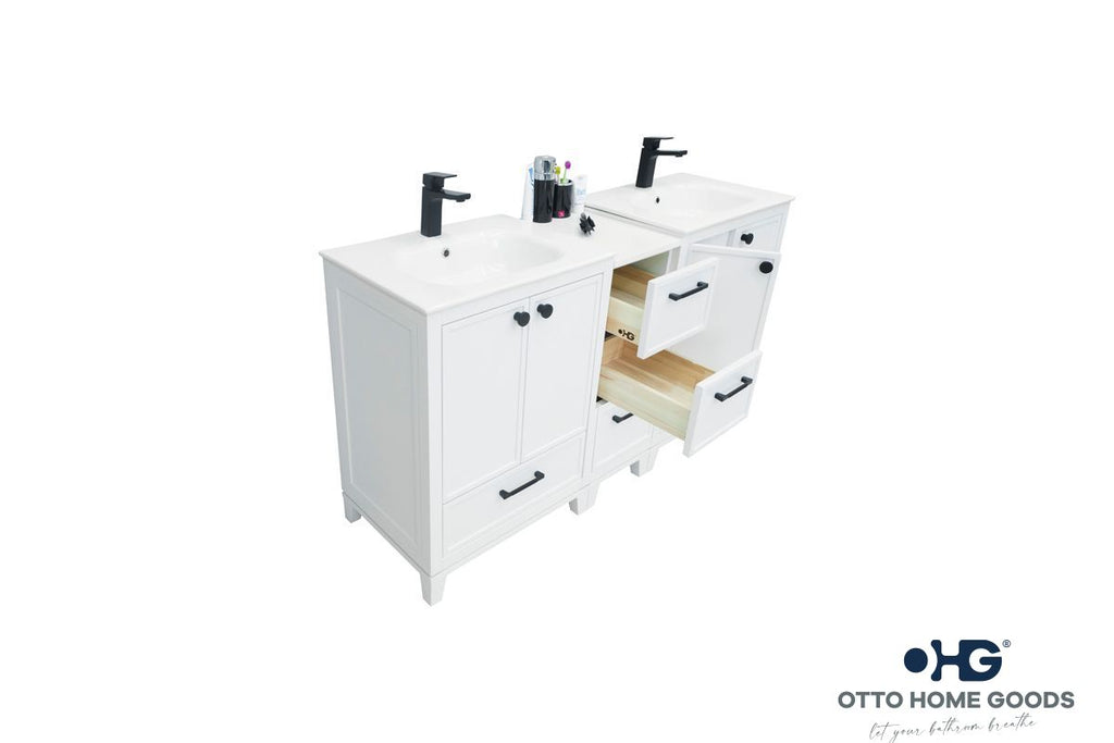Frame Bathroom Cabinet - White 60" - 2