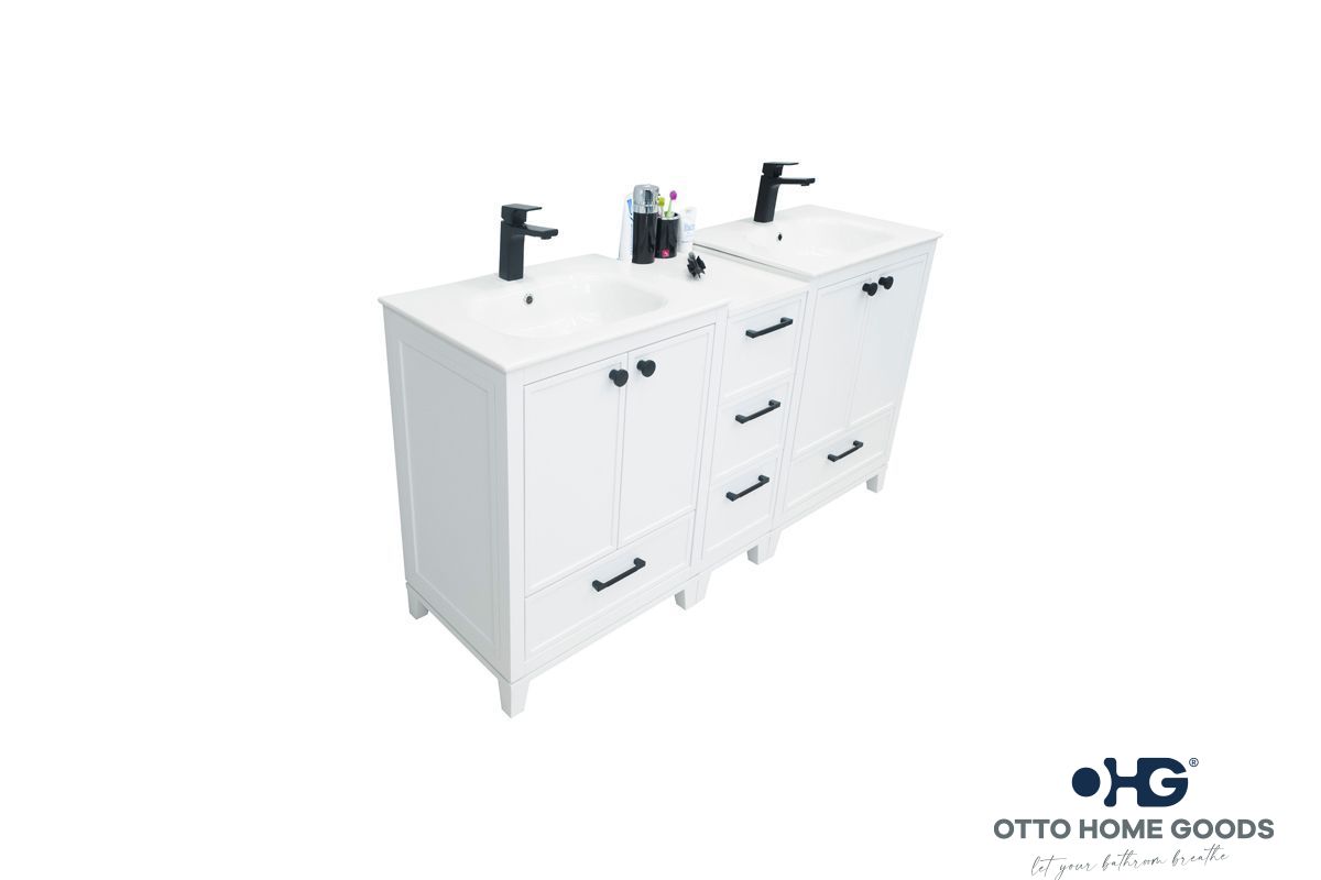 Frame Bathroom Cabinet - White 60" - 3