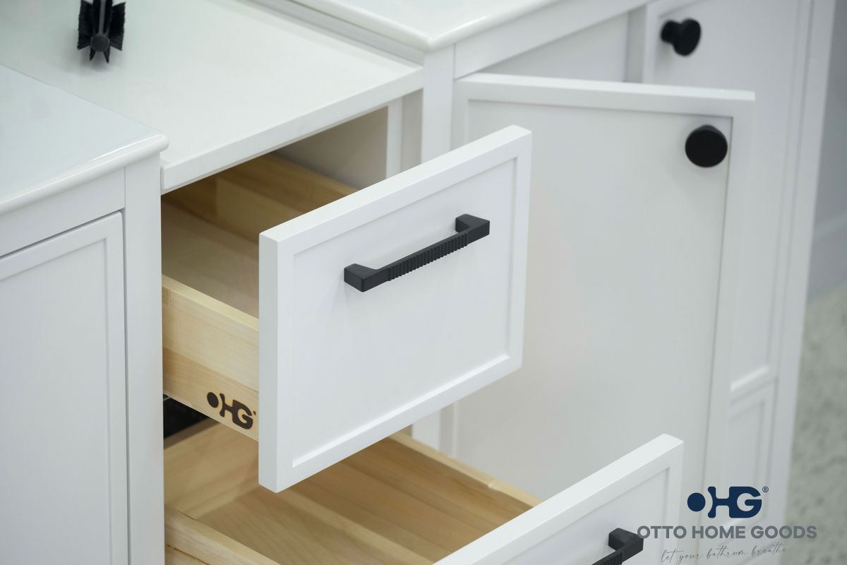 Frame Bathroom Cabinet - White 60" - 6