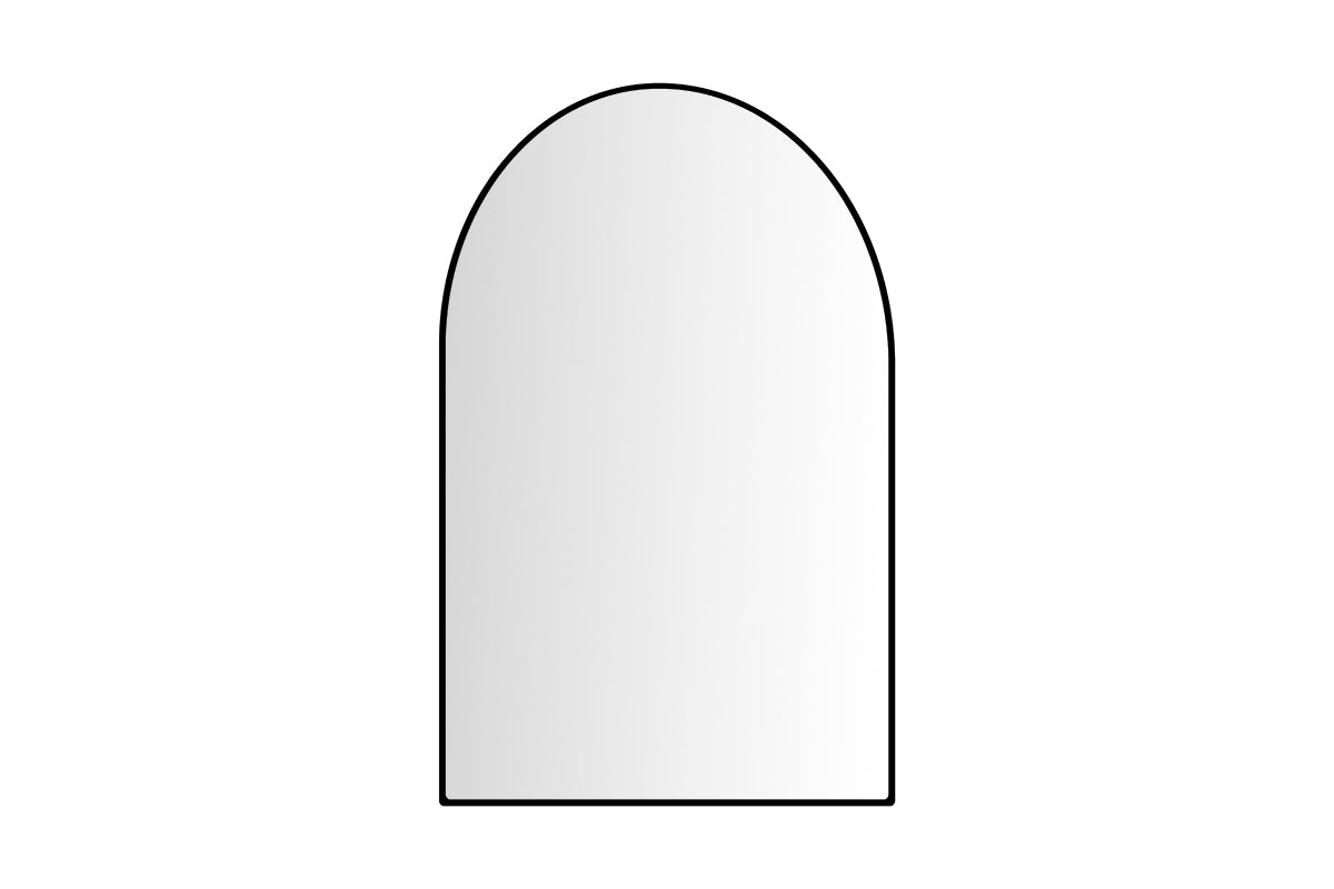 20" x 32" Arched Black Mirror
